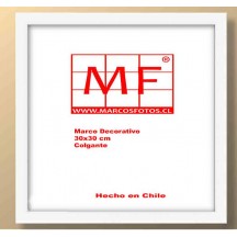 Marco Madera  Blanco30x30 1,5 cm 