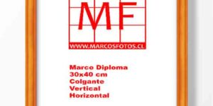Marco de madera  Pino tamaño 30x40 moldura tradicional color alerce (A3)